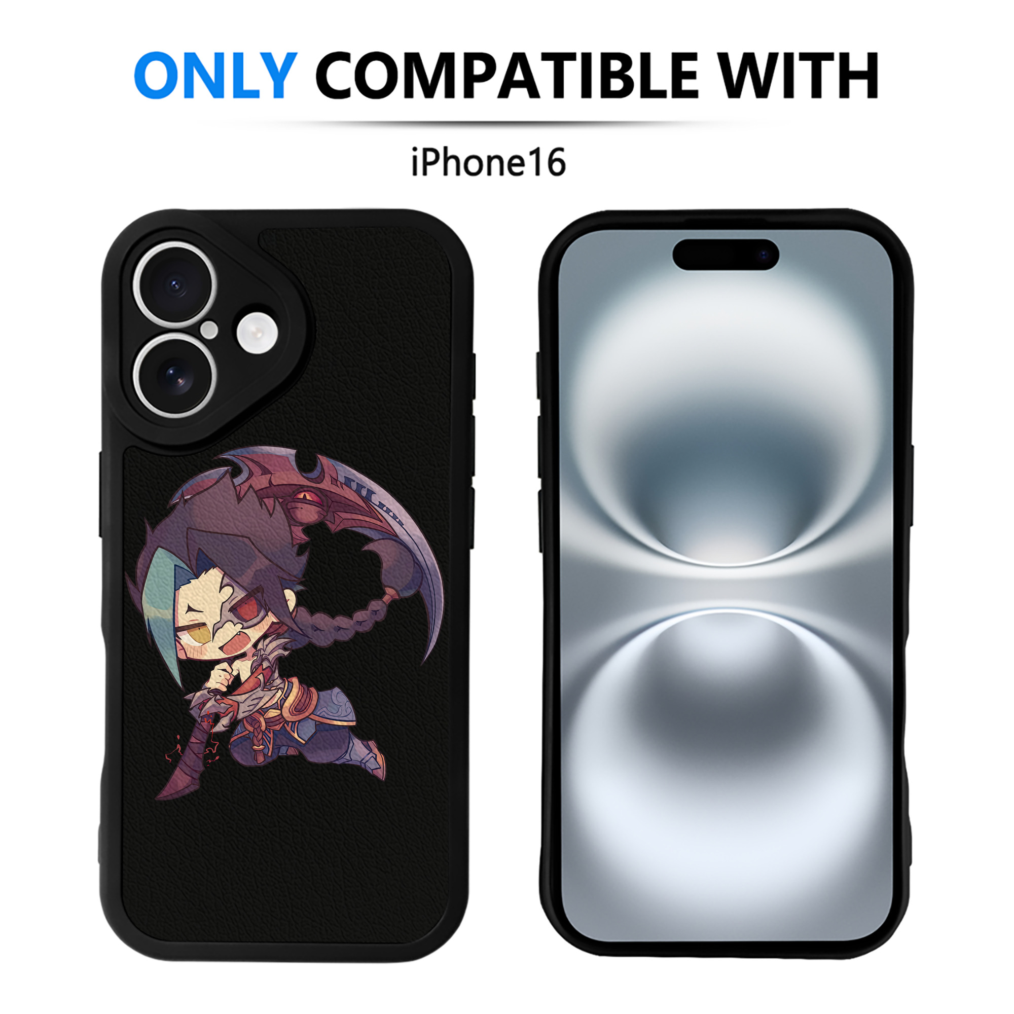 （画像用） リーグ・オブ・レジェンド League of Legends LOL 【iPhone 16シリーズ対応】シリコンスマホケース（レザー調） 材質：シリコン